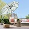 Best Choice Products 10ft Solar LED Lighted Striped Patio Umbrella w/ Crank, Tilt, Push Button, 6 Ribs